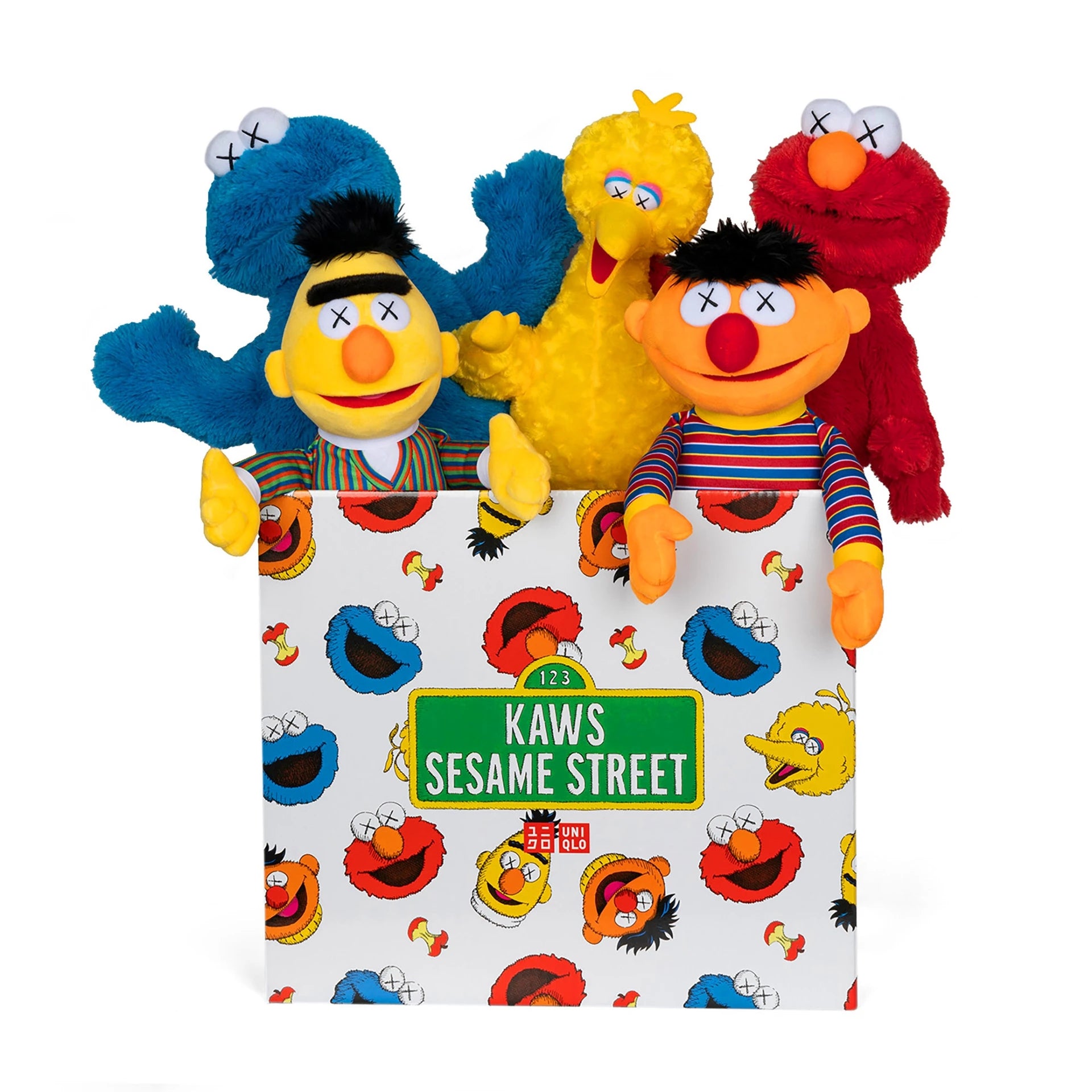 KAWS x Uniqlo - Sesame Street Plush Toy Box – MillennialCollective