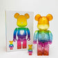 Bearbrick Emotionally Unavailable Gradient Heart 400% and 100% Back