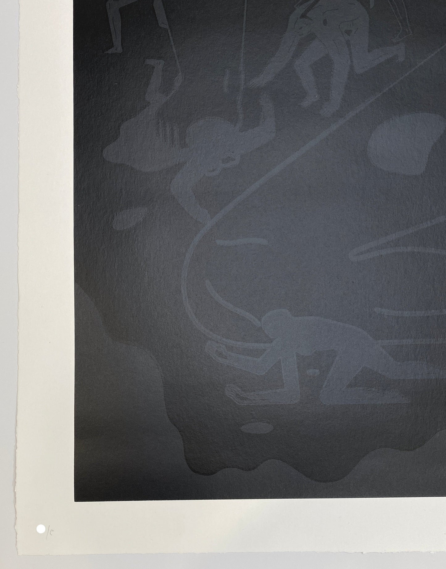 Cleon Peterson Punishment Black on Black Bottom Left Corner