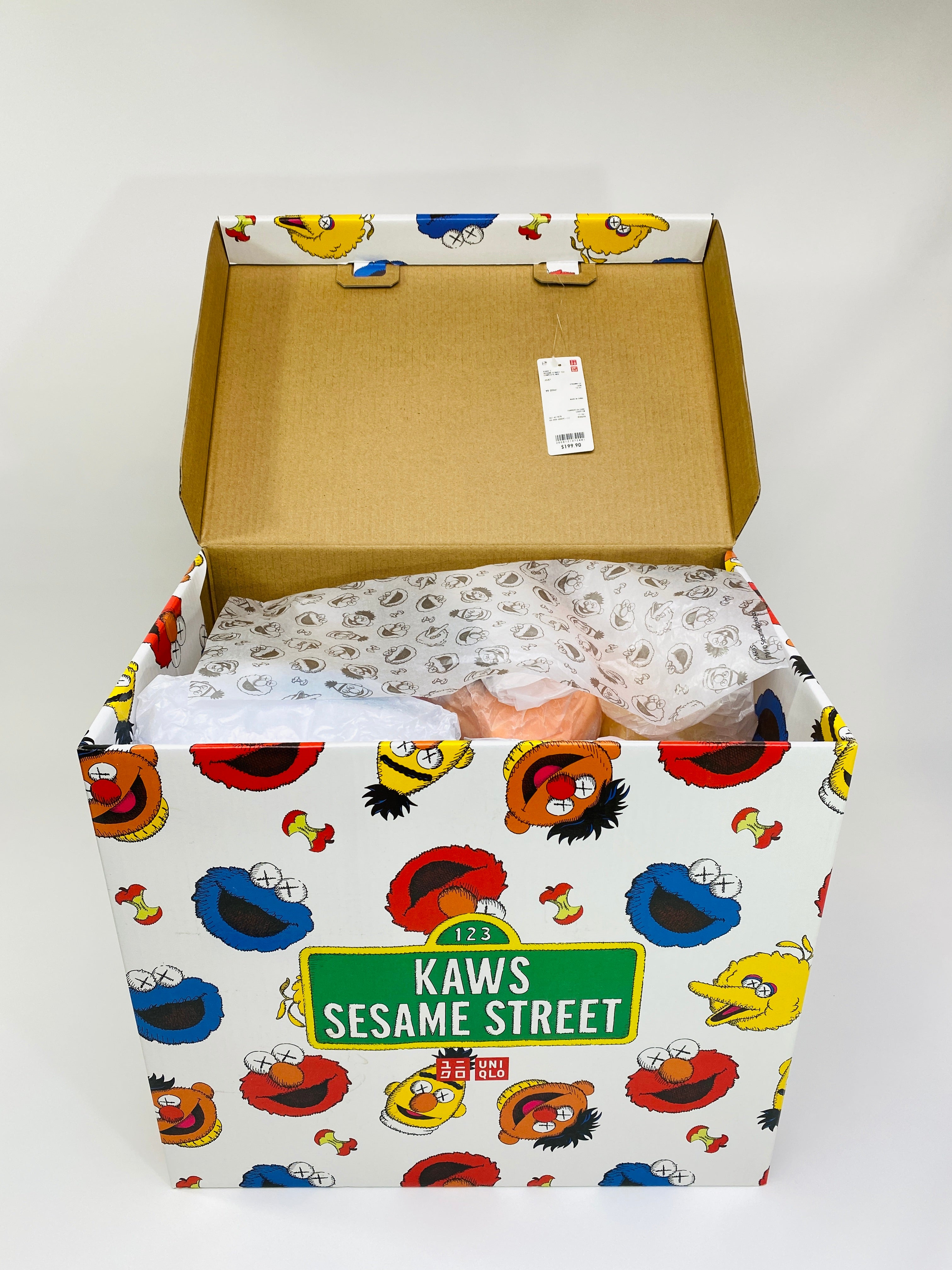 KAWS x Uniqlo - Sesame Street Plush Toy Box